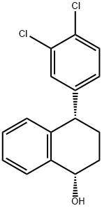 1-Naphthalenol, 4-(3,4-dichlorophenyl)-1,2,3,4-tetrahydro-, (1S,4S)- Struktur