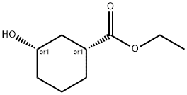 ethyl (1S,3R)-rel-3-hydroxycyclohexane-1-carboxylate Struktur