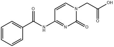 1(2H)-Pyrimidineacetic acid, 4-(benzoylamino)-2-oxo- Struktur