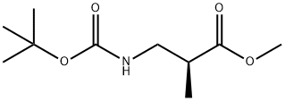 Propanoic acid, 3-[[(1,1-dimethylethoxy)carbonyl]amino]-2-methyl-, methyl ester, (2S)- Struktur