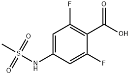 2,6-Difluoro-4-[(methylsulfonyl)amino]-benzoic acid Struktur