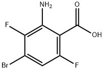 Benzoic acid, 2-amino-4-bromo-3,6-difluoro- Struktur