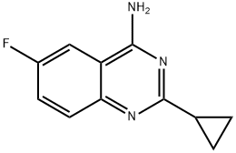 2-cyclopropyl-6-fluoroquinazolin-4-amine Struktur