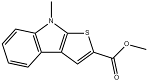 8H-Thieno[2,3-b]indole-2-carboxylic acid, 8-methyl-, methyl ester Struktur