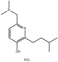 3-Pyridinol, 6-[(dimethylamino)methyl]-2-(3-methylbutyl)-, hydrochloride (1:2) Struktur