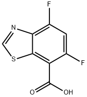 4,6-difluoro-1,3-benzothiazole-7-carboxylic acid Struktur