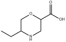 2-Morpholinecarboxylic acid, 5-ethyl- Structure