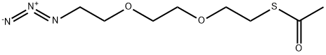 Ethanethioic acid, S-[2-[2-(2-azidoethoxy)ethoxy]ethyl] ester Struktur