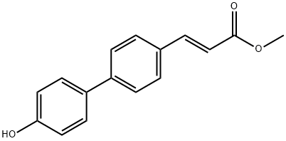 2-Propenoic acid, 3-(4'-hydroxy[1,1'-biphenyl]-4-yl)-, methyl ester, (2E)- Struktur