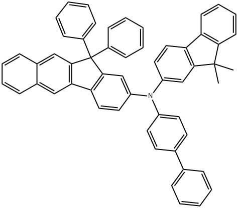 11H-Benzo[b]fluoren-2-amine, N-[1,1'-biphenyl]-4-yl-N-(9,9-dimethyl-9H-fluoren-2-yl)-11,11-diphenyl- Struktur