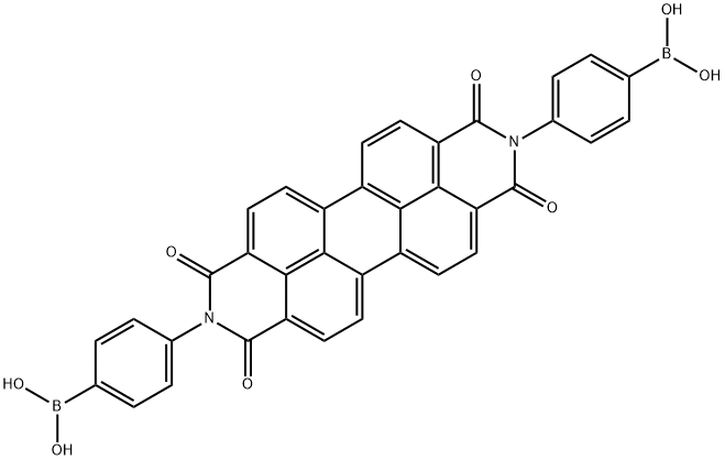 Boronicacid,B,B'-[(1,3,8,10-tetrahydro-1,3,8,10-tetraoxoanthra[2,1,9-def:6,5,10-d'e'f']diisoquinoline-2,9-diyl)di-4,1-phenylene]bis- Struktur