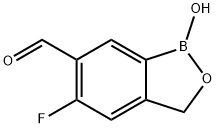 2,1-Benzoxaborole-6-carboxaldehyde, 5-fluoro-1,3-dihydro-1-hydroxy- Struktur