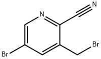 5-bromo-3-(bromomethyl)pyridine-2-carbonitrile Struktur