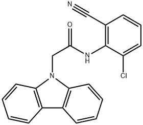 9H-Carbazole-9-acetamide, N-(2-chloro-6-cyanophenyl)-, 1801856-93-8, 結構式