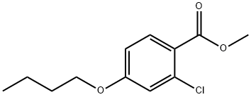 Benzoic acid, 4-butoxy-2-chloro-, methyl ester Struktur