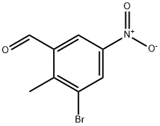 Benzaldehyde, 3-bromo-2-methyl-5-nitro- Struktur