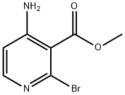 3-Pyridinecarboxylic acid, 4-amino-2-bromo-, methyl ester Struktur