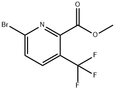 2-Pyridinecarboxylic acid, 6-bromo-3-(trifluoromethyl)-, methyl ester Structure