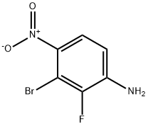 Benzenamine, 3-bromo-2-fluoro-4-nitro- Struktur