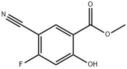 5-Cyano-4-fluoro-2-hydroxy-benzoic acid methyl ester Struktur