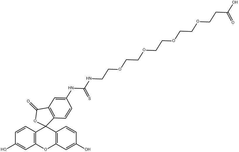 Fluorescein-PEG4-Acid Struktur