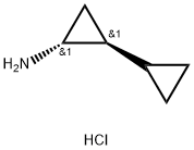 trans,rel-(1R,2S)-2-cyclopropylcyclopropan-1-amine hydrochloride Struktur