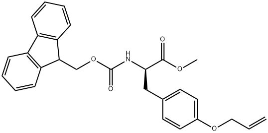 D-Tyrosine, N-[(9H-fluoren-9-ylmethoxy)carbonyl]-O-2-propen-1-yl-, methyl ester Struktur