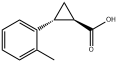 trans-2-(o-tolyl)cyclopropane-1-carboxylic acid Struktur