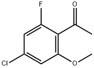 Ethanone, 1-(4-chloro-2-fluoro-6-methoxyphenyl)- Struktur