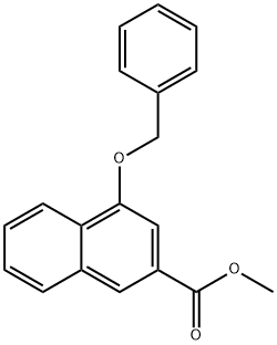 2-Naphthalenecarboxylic acid, 4-(phenylmethoxy)-, methyl ester Struktur