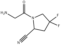 2-Pyrrolidinecarbonitrile, 1-(2-aminoacetyl)-4,4-difluoro- Struktur