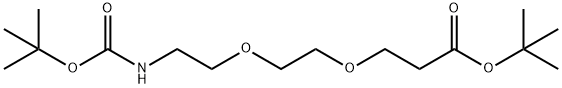 5,8,12-Trioxa-2-azatetradecanoic acid, 13,13-dimethyl-11-oxo-, 1,1-dimethylethyl ester Struktur