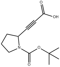 3-{1-[(tert-butoxy)carbonyl]pyrrolidin-2-yl}prop-2-ynoic acid Struktur