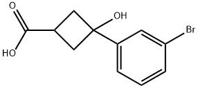 Cyclobutanecarboxylic acid, 3-(3-bromophenyl)-3-hydroxy- Struktur