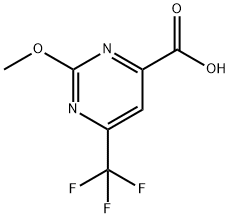 4-Pyrimidinecarboxylic acid, 2-methoxy-6-(trifluoromethyl)- Struktur