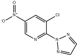 3-chloro-5-nitro-2-(2H-1,2,3-triazol-2-yl)pyridine Struktur