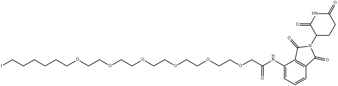 Pomalidomide-PEG6-butyl iodide Struktur