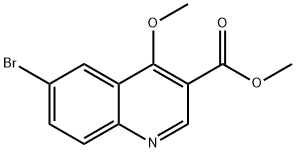 6-Bromo-4-methoxy-quinoline-3-carboxylic acid methyl ester Struktur