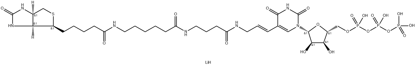 5-(N-[N-Biotinyl-ω-aminocaproyl-γ-aminobutyryl]-3-aminoallyl)uridine 5′-triphosphate Struktur