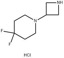 1-(Azetidin-3-yl)-4,4-difluoropiperidine hydrochloride Struktur