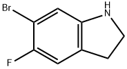 1H-Indole, 6-bromo-5-fluoro-2,3-dihydro- Struktur