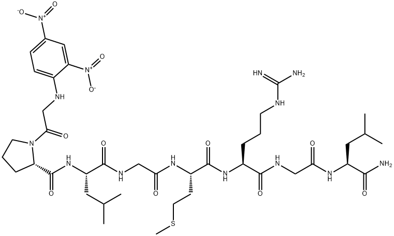 Dnp-(Leu421)-Collagen Type VIII α1 Chain (419-426) amide (human, mouse) trifluoroacetate salt Struktur