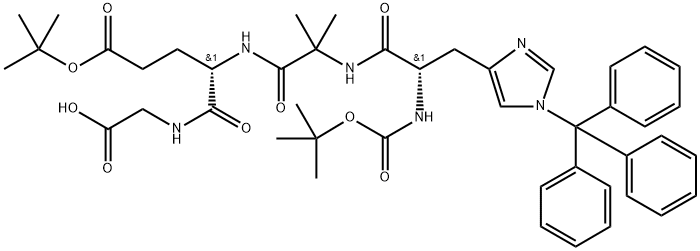 Boc-His(Trt)-Aib-Glu(Otbu)-Gly-OH Struktur