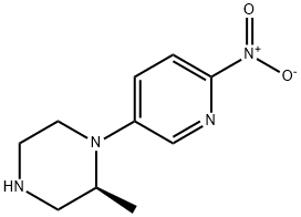 Piperazine, 2-methyl-1-(6-nitro-3-pyridinyl)-, (2S)- Struktur