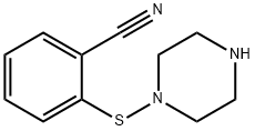 Benzonitrile, 2-(1-piperazinylthio)- Struktur