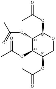 Acetyl 2-O,3-O,4-O-triacetyl-α-D-arabinopyranoside Struktur