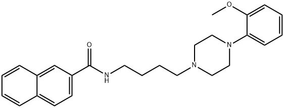 2-Naphthalenecarboxamide, N-[4-[4-(2-methoxyphenyl)-1-piperazinyl]butyl]- Struktur