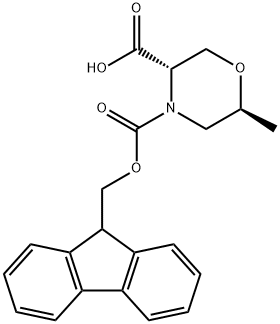 3,4-Morpholinedicarboxylic acid, 6-methyl-, 4-(9H-fluoren-9-ylmethyl) ester, (3S,6S)- Struktur