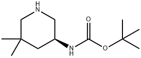 tert-butyl N-[(3S)-5,5-dimethylpiperidin-3-yl]carbamate Struktur