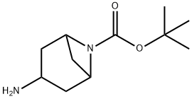 6-Azabicyclo[3.1.1]heptane-6-carboxylic acid, 3-amino-, 1,1-dimethylethyl ester Struktur